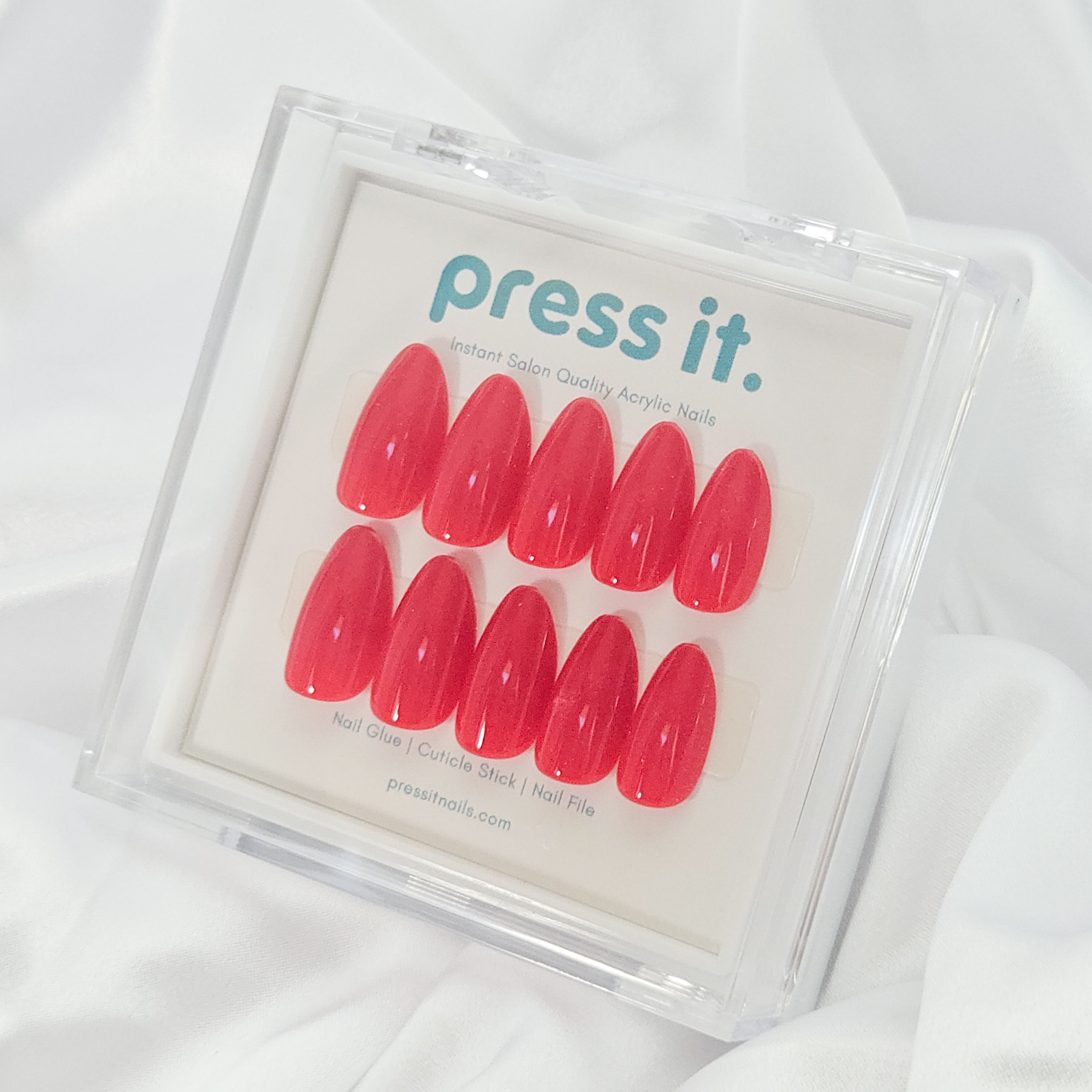 Cherry Red Press On Nails