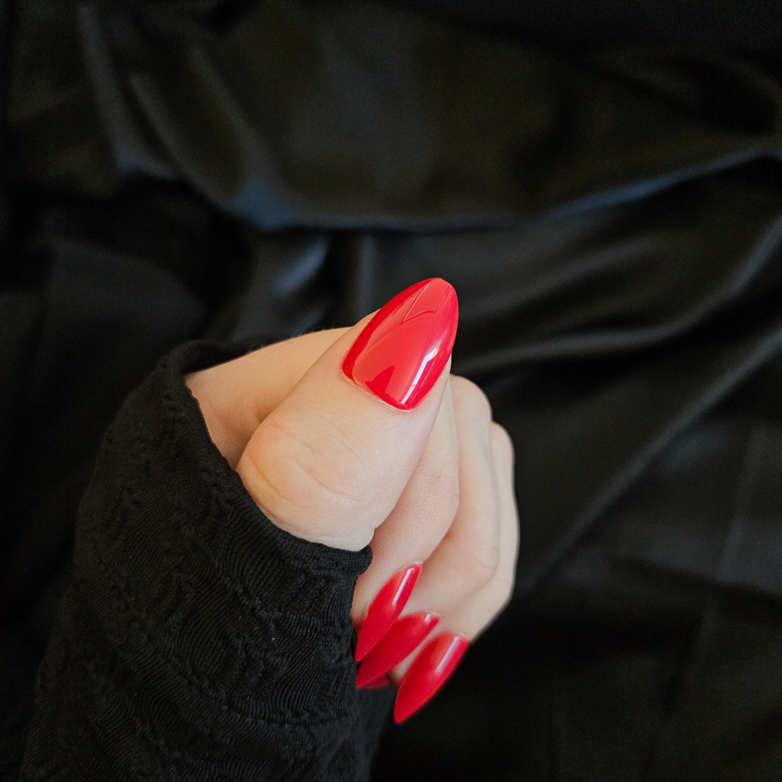 Cherry Red Press On Nails