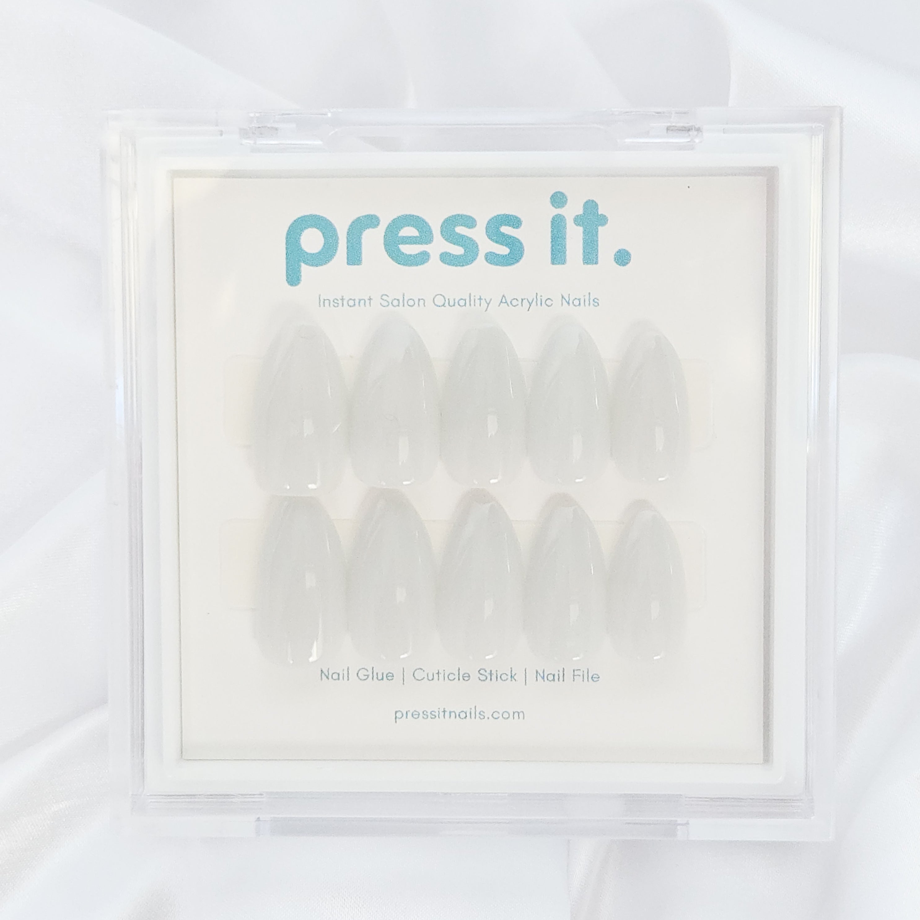 Silver Mist Press On Nails